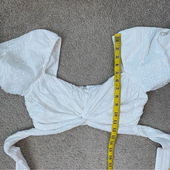 Marissa Webb Eyelet Crop Top White 4 - Picture 10 of 10